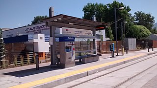 Sugarmont station streetcar stop in Sugar House, Salt Lake City, Utah, United States