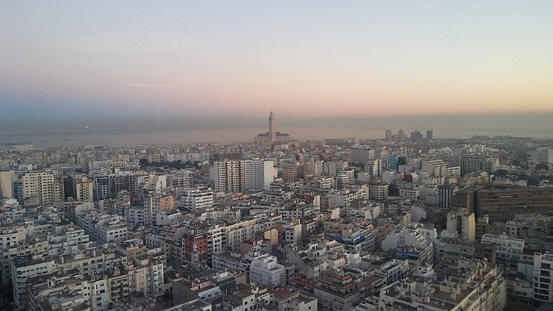 File:Sunrise in Casablanca with Hassan II Mosque.jpg