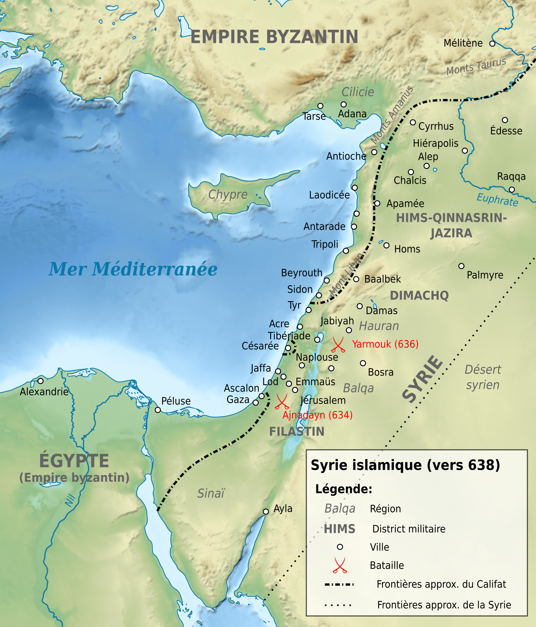 arab muslim conquest map