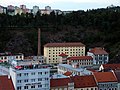 Čeština: Bývalá Subakova továrna - koželužna ve městě Třebíč v kraji Vysočina, při pohledu z městské věže. English: Former Subak Factory in the town of Třebíč, Vysočina Region, Czech Republic, as seen from the City Tower. This is a photo of a cultural monument of the Czech Republic, number: 103090. Památkový katalog  · MIS  · hledat obrázky  · hledat seznamy  · Wikidata