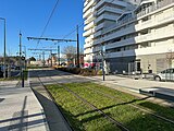 La station "Evry-Courcouronnes - Centre Ville - Université" de la ligne 12 Express du tramway d'Île-de-France