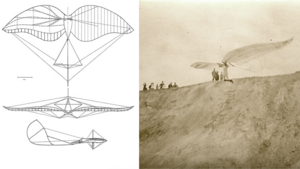 Technische Zeichnung und Abflug Südende Apparat 1892