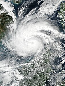 Typhoon Tembin (in the Philippines Typhoon Vinta), December 24, 2017 over the South China Sea