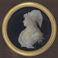 Miniatura sobre marfil de François Hippolyte Desbuissons siglo XVIII