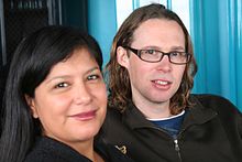 Birch with his wife Xochi at their home in Pacific Heights, San Francisco in 2010 The Birches of Bebo.jpg