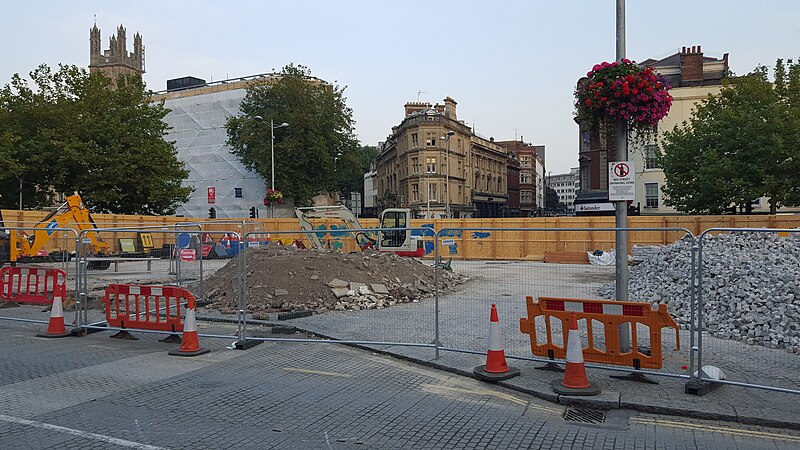 File:The Centre (Bristol). Works commence on extending Baldwin St towards St Augustine's Parade.jpg