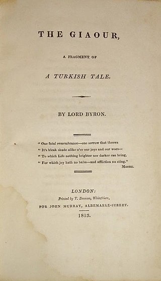 <i>The Giaour</i> Poem by Lord Byron