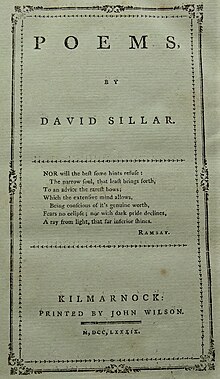 Başlık sayfası, Şiirler, David Sillar, 1789.jpg