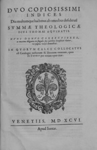 Summa theologica, 1596