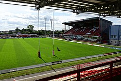 The view from the top of the Colin Hutton North Stand at Sewell Group Craven Park, Kingston upon Hull.