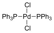 Trans-dichlorobis (triphenylphosphine) פלדיום (II) -2D.png