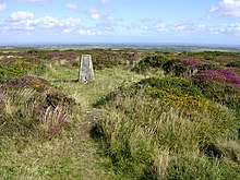 Bartinney Castle and trig point Trig point within Bartine Castle, Bartinney Downs - geograph.org.uk - 40934.jpg
