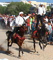 Acrobatie lors d'une fantasia tunisienne.