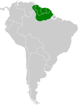 Distribución geográfica del saltarín diminuto.