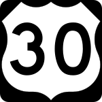 Straßenschild des U.S. Highways 30