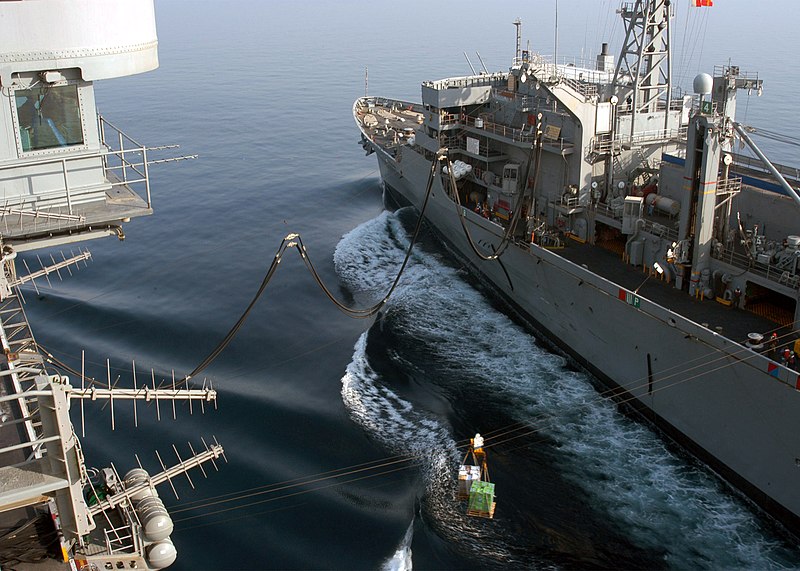 File:US Navy 040415-N-2325K-099 The Military Sealift Command (MSC) combat support ship USNS Supply (T-AOE 6) transfers fuel to the nuclear powered aircraft carrier USS George Washington (CVN 73).jpg