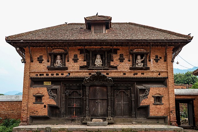 Unmatta Bhairav temple located at southern part of Indreswor temple courtyard, Panauti. Photograph: Shadow Ayush