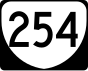 State Route 254 işaretçisi