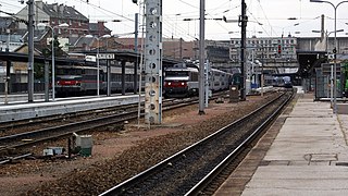 Vue sur les quais 1 2 3 et 4 de la gare d'Amiens.