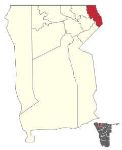 Karte Etayi (Wahlkreis) in Namibia