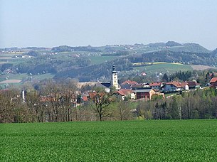 Uitzicht vanuit het zuiden van Waizenkirchen