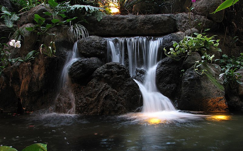 File:Waterfall at the Polynesian.jpg