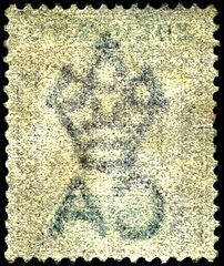 Watermark in a postage stamp from Zululand (around 1900)