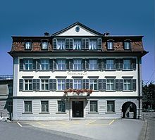 Headquarters of Notenstein Privatbank, successor to Wegelin & Co. in St. Gallen Wegelin Hauptgebaude St Gallen Front.JPG