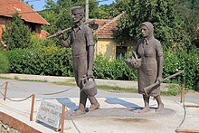 Monument dedicated to Serbian peasant, Jagodina Wiki Sumadija XI Spomenik srpskom seljaku 970.jpg