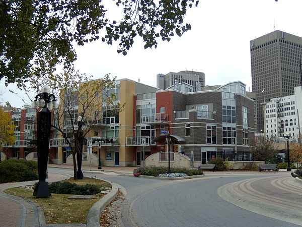 Condominiums in the Waterfront District. The district is situated in the northeast corner of Downtown.