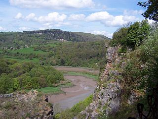 <span class="mw-page-title-main">Wintour's Leap</span> Viewpoint and rock climbing location in Gloucestershire, England