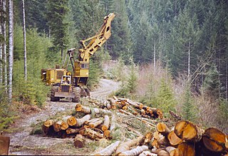 <span class="mw-page-title-main">Swing yarder</span> Mobile forestry equipment for moving logs