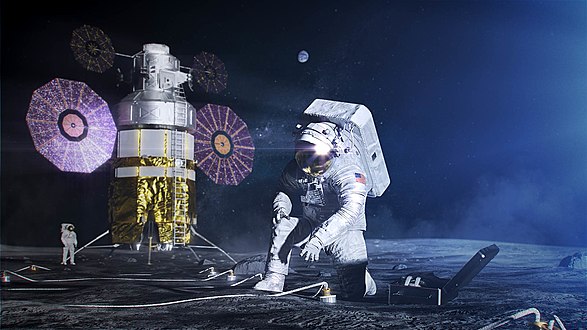 Astronaut NASA pe Luna