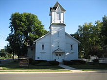 The Chapel on the Green, in Yorkville, is the oldest church in Kendall County. Yorkville IL Chapel on the Green3.JPG