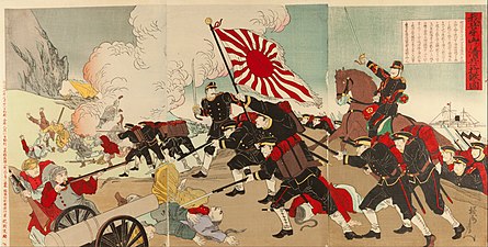 Yoshu Chikanobu - Our Army Crushes the Manchu Army