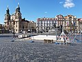 Staroměstské náměstí, základová deska sloupu, březen 2020