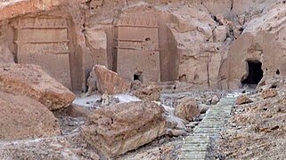 Caves in what used to be Midian, or what is now the region of the city of Tabuk in Saudi Arabia