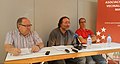 (Javier Espinosa, Quique Villalobos y Vicente Pérez) Rueda de prensa de la FRAVM sobre el estado de la limpieza en Madrid.jpg