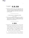 Thumbnail for File:116th United States Congress H. R. 0000333 (1st session) - Disabled Veterans Tax Termination Act.pdf