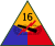 16th US Armored Division SSI.svg