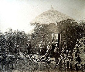 1867-68 Abyssinia Expedition, (47), Magdala, sentry post over gate, (Custom).jpg