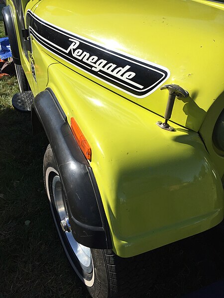 File:1974 Jeep CJ-5 Renegade V8 in yellow - all original - at 2015 AACA Eastern Regional Fall Meet 6of7.jpg