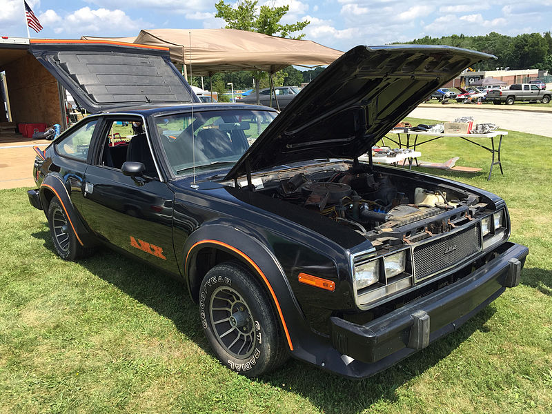 File:1979 AMC AMX with V8 and automatic in black AMO 2015 Meet 1of7.jpg