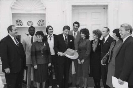 1981 Clemson Tigers football team visit the Oval Office in January 1982