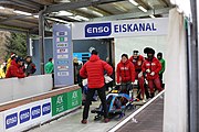 Deutsch: Bob-Europacup 2018/19; Station 1 in Altenberg, 2er-Rennen Nummer 1, Lauf 1 English: Bobsleigh Europe Cup 2018-19 in Altenberg - 2-man Race 1, first run