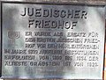 Gedenktafel am 2. Jüdischen Friedhof in Rheine.