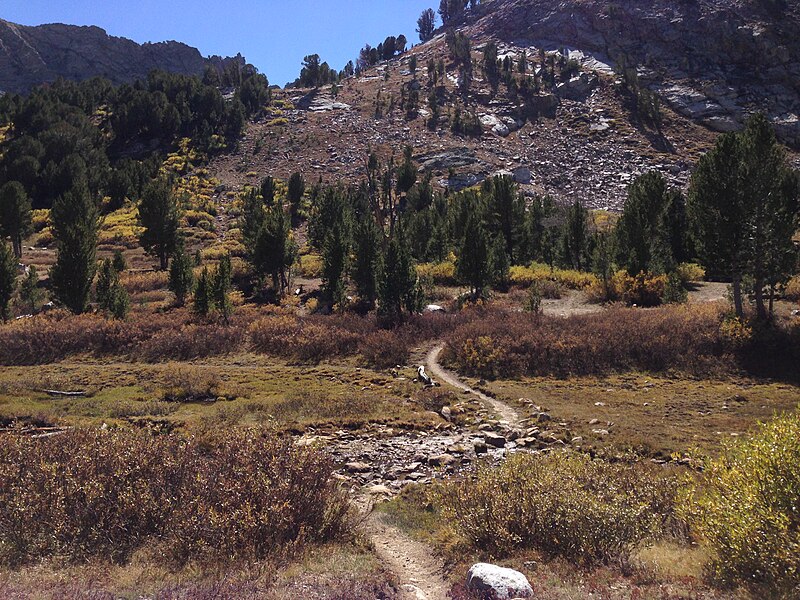 File:2013-09-18 13 37 42 View southeast along the Favre Lake Trail at the Kleckner Creek crossing in Kleckner Canyon, Nevada.jpg