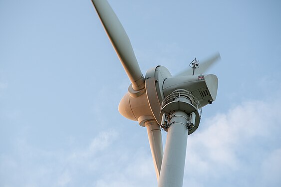 Wind sensor atop a wind turbine near Eilum, Lower Saxony/Germany