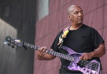 White playing with Spin Doctors in 2017 2017BassMarkWhite.jpg