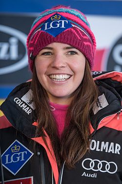 Tina Weirather Garmisch-Partenkirchenin maailmancupissa 2017